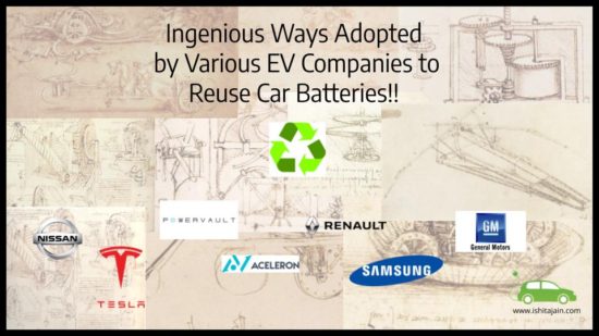 Post #57: Electric Car Batteries – Ingenious Ways Adopted by Various EV Companies to Reuse Car Batteries!!